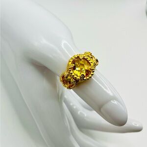 Brooklyn Canary Glow Cocktail Ring